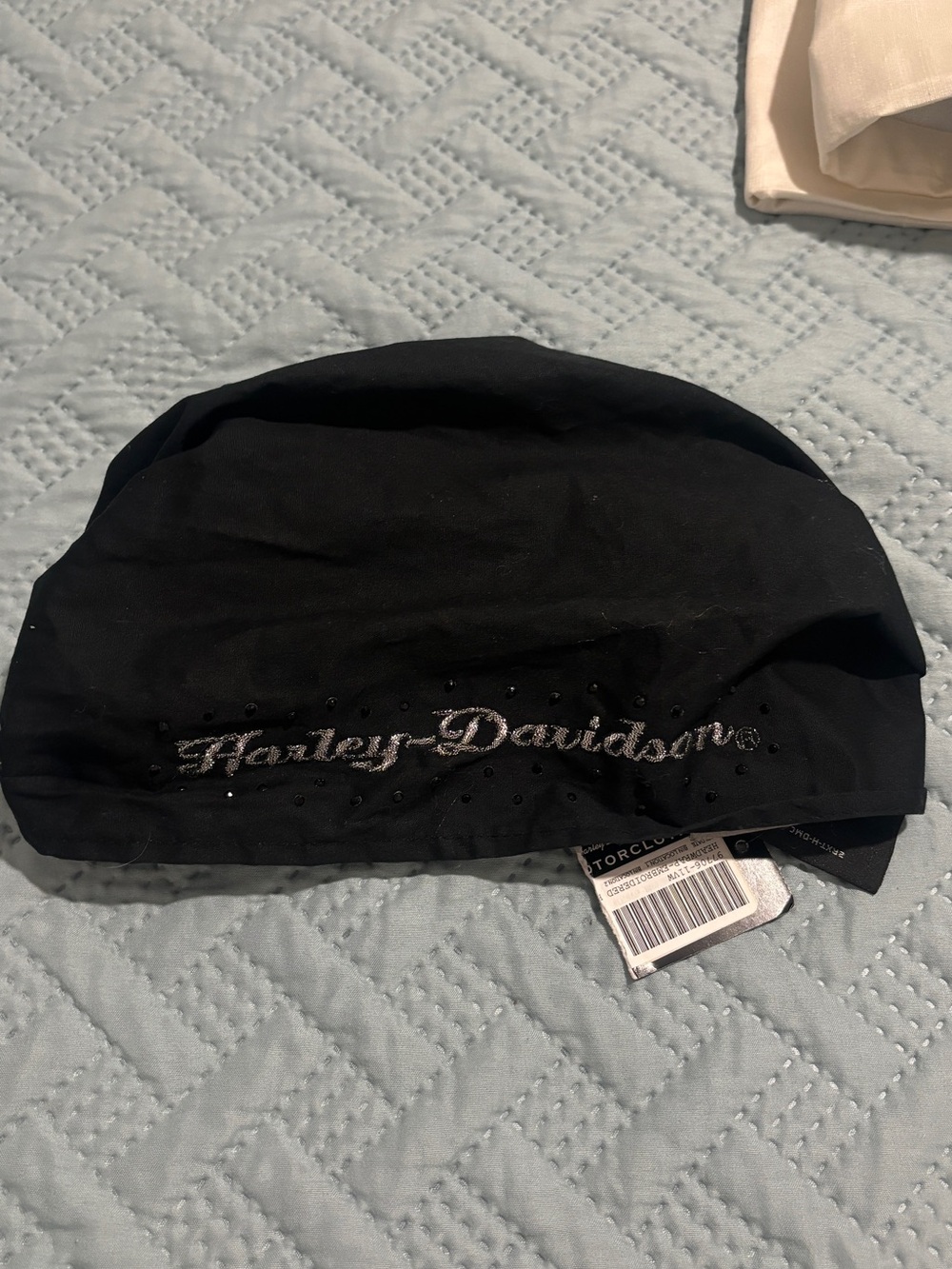 Harley-Davidson Kids Black Skull Cap with Embellished Logo
